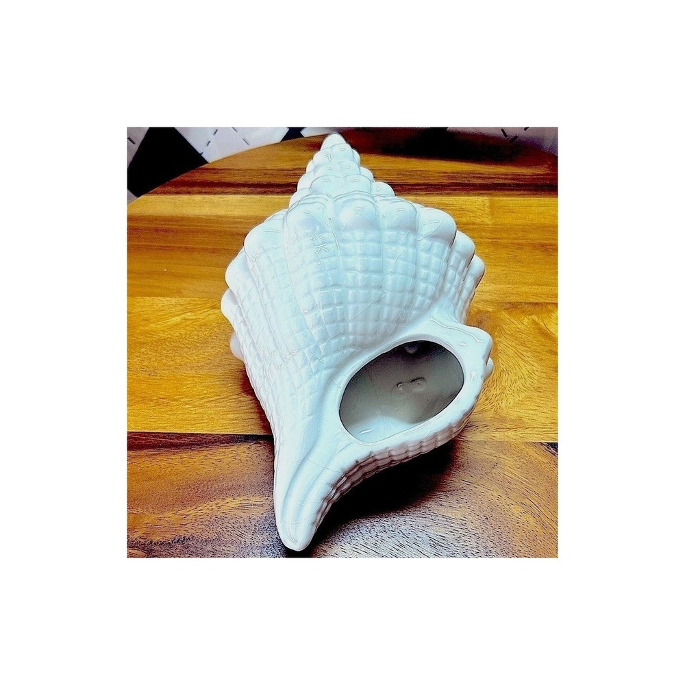 Ceramic Conch‎ Shell Desk Accessory | Coastal Luxe Table Décor